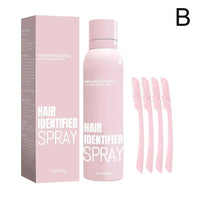 114G Facial Hair Identification Spray Dermaplaning Hair Removal Spray Face Fuzzy Hair Marker with Scraper Eyebrow Trimmer